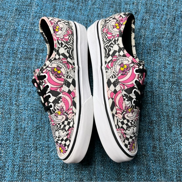 RARE Vans x Disney Alice in Wonderland Cheshire Cat Authentic Sneakers - Picture 6 of 9